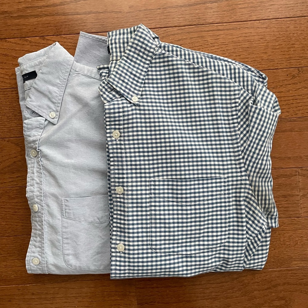 BUNDLE - J.Crew Men’s long sleeve Slim Oxford button down shirts